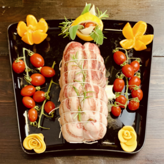 Arrosto di coniglio disossato ripieno